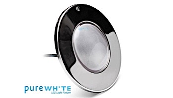 J&J Electronics PureWhite LED Pool Light SwimQuip Series | 120V Cool White Equivalent to 300W 30' Cord | LPL-F1W-120-30-PSQ 21122