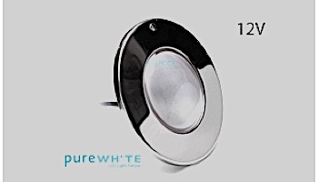 J&J Electronics PureWhite LED Pool Light SwimQuip Series | 12V Equivalent to 300W 30' Cord | LPL-F1W-12-30-PSQ 21123