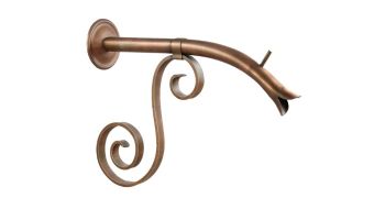 Black Oak Foundry Large Courtyard Spout with Florentine |  Brushed Pewter Finish | S7624-BP | S7664-BP