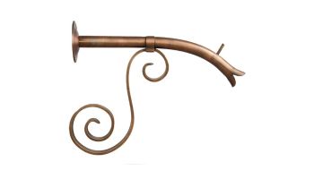 Black Oak Foundry Large Courtyard Spout with Florentine |  Brushed Pewter Finish | S7624-BP | S7664-BP