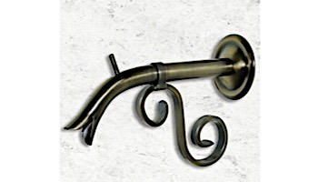 Black Oak Foundry Courtyard Spout - Large with Florentine | Brushed Nickel | S7624-BrushedNickel