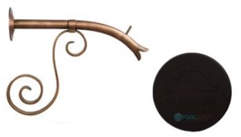 Black Oak Foundry Large Courtyard Spout with Florentine | Almost Black Finish | S7624-BLK