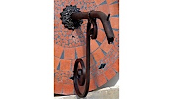 Black Oak Foundry Courtyard Spout - Large with Large Nikila | Brushed Nickel | S7681-BrushedNickel