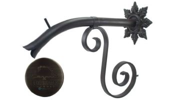 Black Oak Foundry Large Courtyard Spout with Normandy | Antique Pewter Finish | S7683-AP