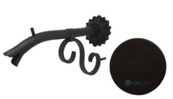 Black Oak Foundry Small Courtyard Spout with Small Nikila | Almost Black Finish | S7580-BLK