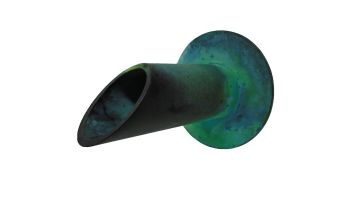 Black Oak Foundry 1.5" Deco Wall Scupper with Round Backplate | Oil Rubbed Bronze Finish | S901-ORB