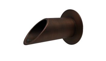 Black Oak Foundry 2" Deco Wall Scupper with Round Backplate | Antique Brass / Bronze Finish | S902-AB