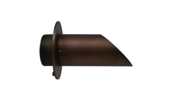 Black Oak Foundry 2" Deco Wall Scupper with Round Backplate | Antique Brass / Bronze Finish | S902-AB