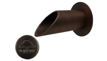 Black Oak Foundry 2" Deco Wall Scupper with Round Backplate | Brushed Nickel Finish | S902-BN