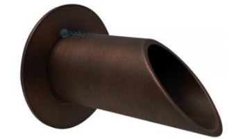 Black Oak Foundry 2" Deco Wall Scupper with Round Backplate | Oil Rubbed Bronze Finish | S902-ORB