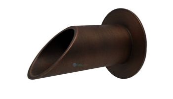 Black Oak Foundry 2" Deco Wall Scupper with Round Backplate | Oil Rubbed Bronze Finish | S902-ORB