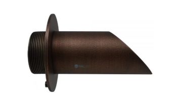 Black Oak Foundry 2" Deco Wall Scupper with Round Backplate | Oil Rubbed Bronze Finish | S902-ORB