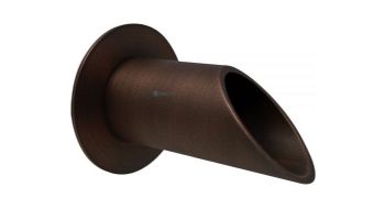 Black Oak Foundry 2" Deco Wall Scupper with Round Backplate | Oil Rubbed Bronze Finish | S902-ORB