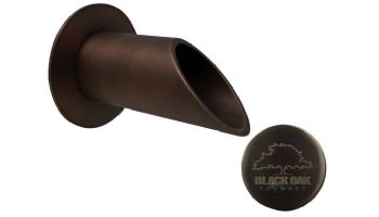 Black Oak Foundry 2.5" Deco Wall Scupper with Round Backplate | Brushed Nickel Finish | S903-BN