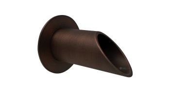 Black Oak Foundry 2.5" Deco Wall Scupper with Round Backplate | Brushed Nickel Finish | S903-BN