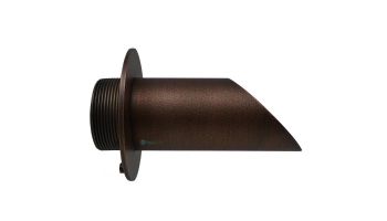 Black Oak Foundry 2.5" Deco Wall Scupper with Round Backplate | Brushed Nickel Finish | S903-BN