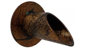 Black Oak Foundry 2.5" Deco Wall Scupper with Round Backplate | Oil Rubbed Bronze Finish | S903-ORB