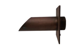 Black Oak Foundry 1.5" Deco Wall Scupper with Square Backplate | Antique Brass / Bronze Finish | S921-AB