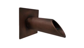 Black Oak Foundry 1.5" Deco Wall Scupper with Square Backplate | Brushed Nickel Finish | S921-BN