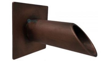 Black Oak Foundry 1.5" Deco Wall Scupper with Square Backplate | Oil Rubbed Bronze Finish | S921-ORB