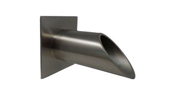 Black Oak Foundry 2" Deco Wall Scupper with Square Backplate | Antique Brass / Bronze Finish | S922-AB