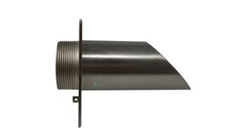 Black Oak Foundry 2" Deco Wall Scupper with Square Backplate | Antique Brass / Bronze Finish | S922-AB