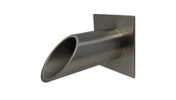 Black Oak Foundry 2" Deco Wall Scupper with Square Backplate | Brushed Nickel Finish | S922-BN