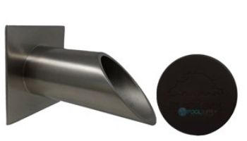Black Oak Foundry 2_quot; Deco Wall Scupper with Square Backplate | Oil Rubbed Bronze Finish | S922-ORB