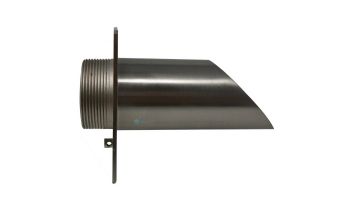 Black Oak Foundry 2" Deco Wall Scupper with Square Backplate | Oil Rubbed Bronze Finish | S922-ORB