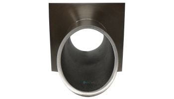 Black Oak Foundry 2" Deco Wall Scupper with Square Backplate | Oil Rubbed Bronze Finish | S922-ORB