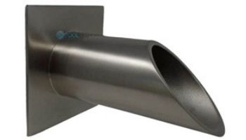 Black Oak Foundry 2" Deco Wall Scupper with Square Backplate | Oil Rubbed Bronze Finish | S922-ORB