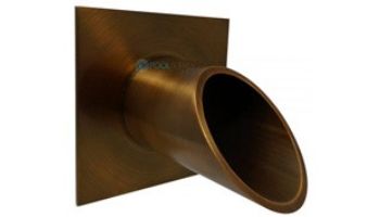 Black Oak Foundry 2.5" Deco Wall Scupper with Square Backplate | Oil Rubbed Bronze Finish | S923-ORB