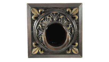 Black Oak Foundry Square Oak Leaf Scupper | Atique Pewter Finish | S52-AP