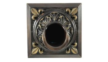 Black Oak Foundry Square Oak Leaf Scupper | Distressed Copper Finish | S52-DC
