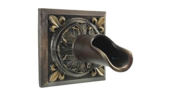 Black Oak Foundry Square Oak Leaf Scupper | Oil Rubbed Bronze Finish | S52-ORB