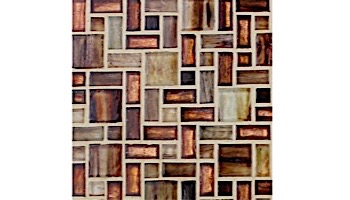 National Pool Tile Cosmopolitan Mosaic Glass Tile | Copper | COS-BARCELONA