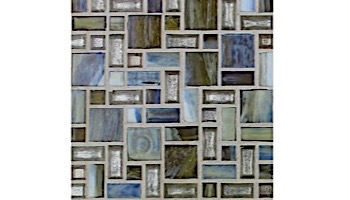 National Pool Tile Cosmopolitan Mosaic Glass Tile | Dark Blue | COS-MILAN