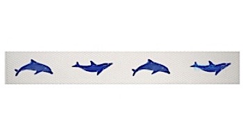 Artistry In Mosaics Step Markers Dolphin Blue Mosaic | 3" x 24" | SMDOLBLU