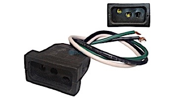 J & J Electronics MJJ Receptacle Light 18-3 14" Black | SS2RSP-103L