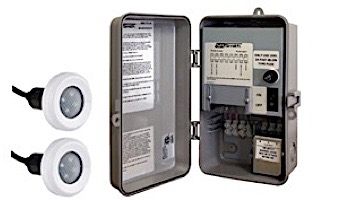 SR Smith TX-30 Power Center with Manual On-Off Switch | Includes 2 Treo LED Pool Lights | 2TR-SRS-TX-30