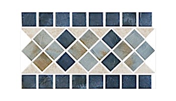 US Pool Tile Rustic Border Series | Blue | RBR120