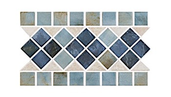 US Pool Tile Rustic Border 3x3 Series | Blue | RBR320