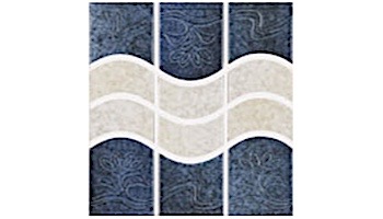 US Pool Tile New Surf Series | Blue and Ivory | NS230