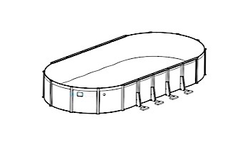 Chespeake 16' x 32' Oval Resin 54" Sub-Assy for CaliMar® Above Ground Pools | 5-4926-138-54