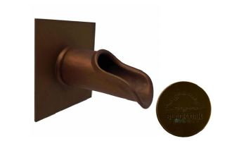 Black Oak Foundry Roman Scupper with Square Backplate | Antique Brass / Bronze Finish | S55-AB | S58-AB Square