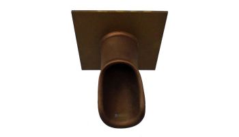 Black Oak Foundry Roman Scupper with Square Backplate | Antique Brass / Bronze Finish | S55-AB | S58-AB Square