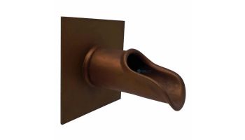 Black Oak Foundry Roman Scupper with Square Backplate | Antique Brass / Bronze Finish | S55-AB