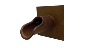 Black Oak Foundry Roman Scupper with Square Backplate | Distressed Copper Finish | S55-DC | S58-DC Square