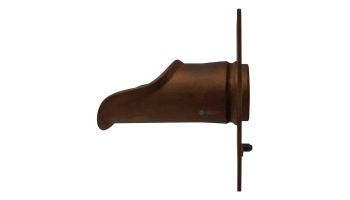 Black Oak Foundry Roman Scupper with Square Backplate | Distressed Copper Finish | S55-DC | S58-DC Square