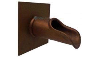 Black Oak Foundry Roman Scupper with Square Backplate | Oil Rubbed Bronze Finish | S55-ORB | S58-ORB Square